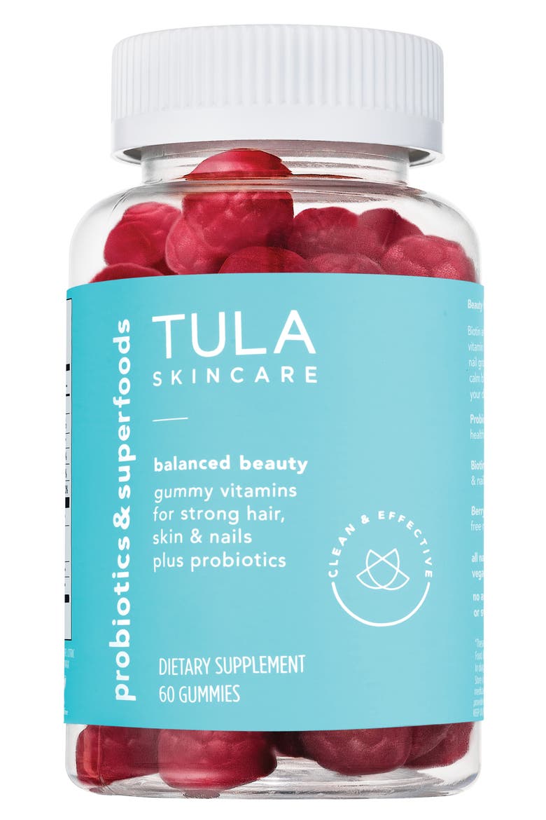 TULA Balanced Beauty Probiotic Gummy Dietary Supplement, Main, color, NO COLOR