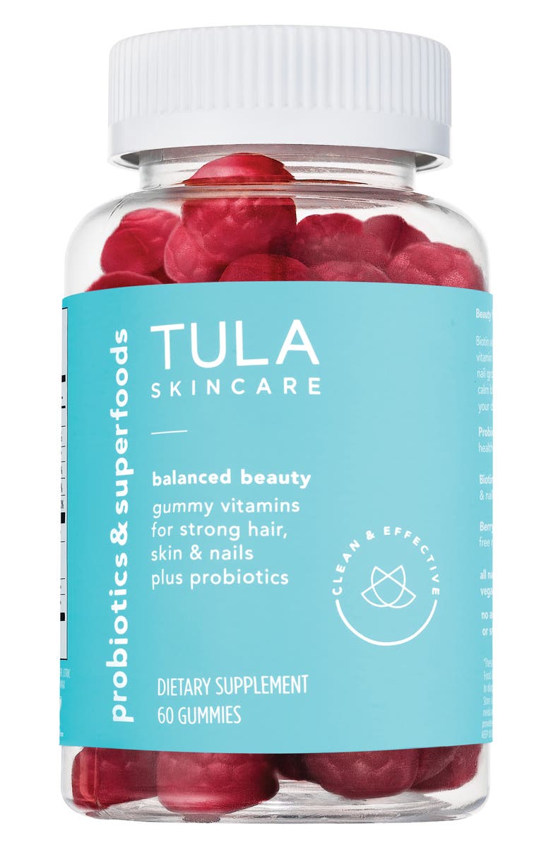 TULA Skincare TULA Balanced Beauty Probiotic Gummy Dietary Supplement, Main, color,
