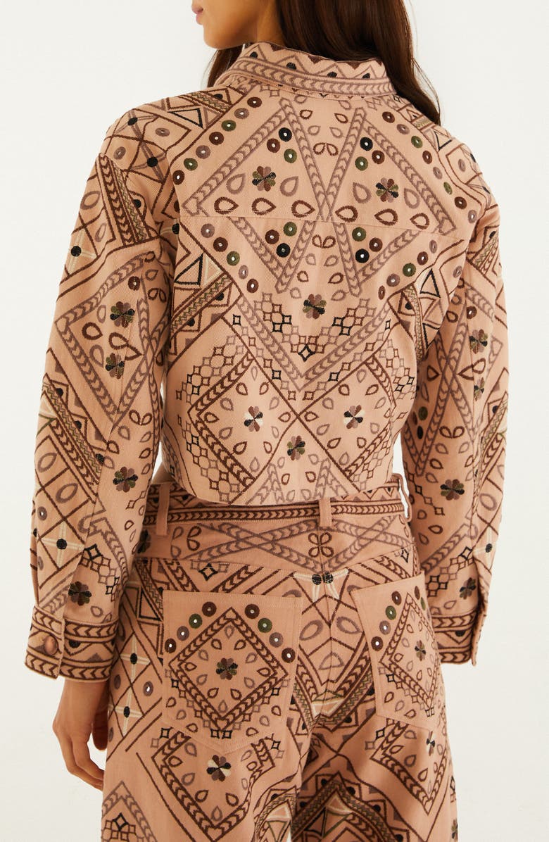 FARM Rio Cosmopolitan Crop Jacket, Alternate, color, Light Pink