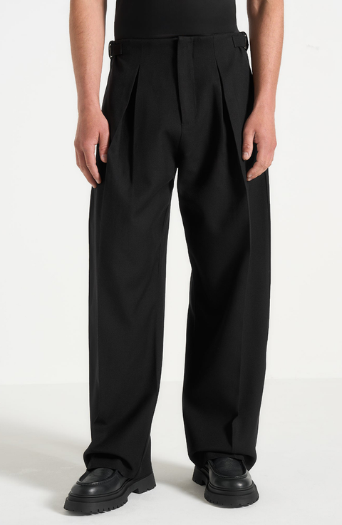 Lior Box Pleat Wide Leg Trousers
