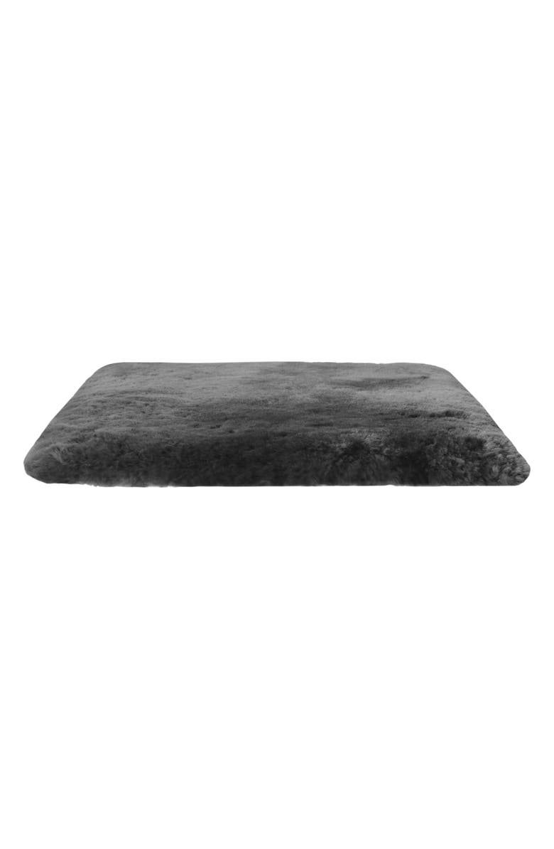 NATURAL Medical Genuine Sheepskin Shearling Chair Pad 18" x 18" - Grey, Alternate, color, Grey