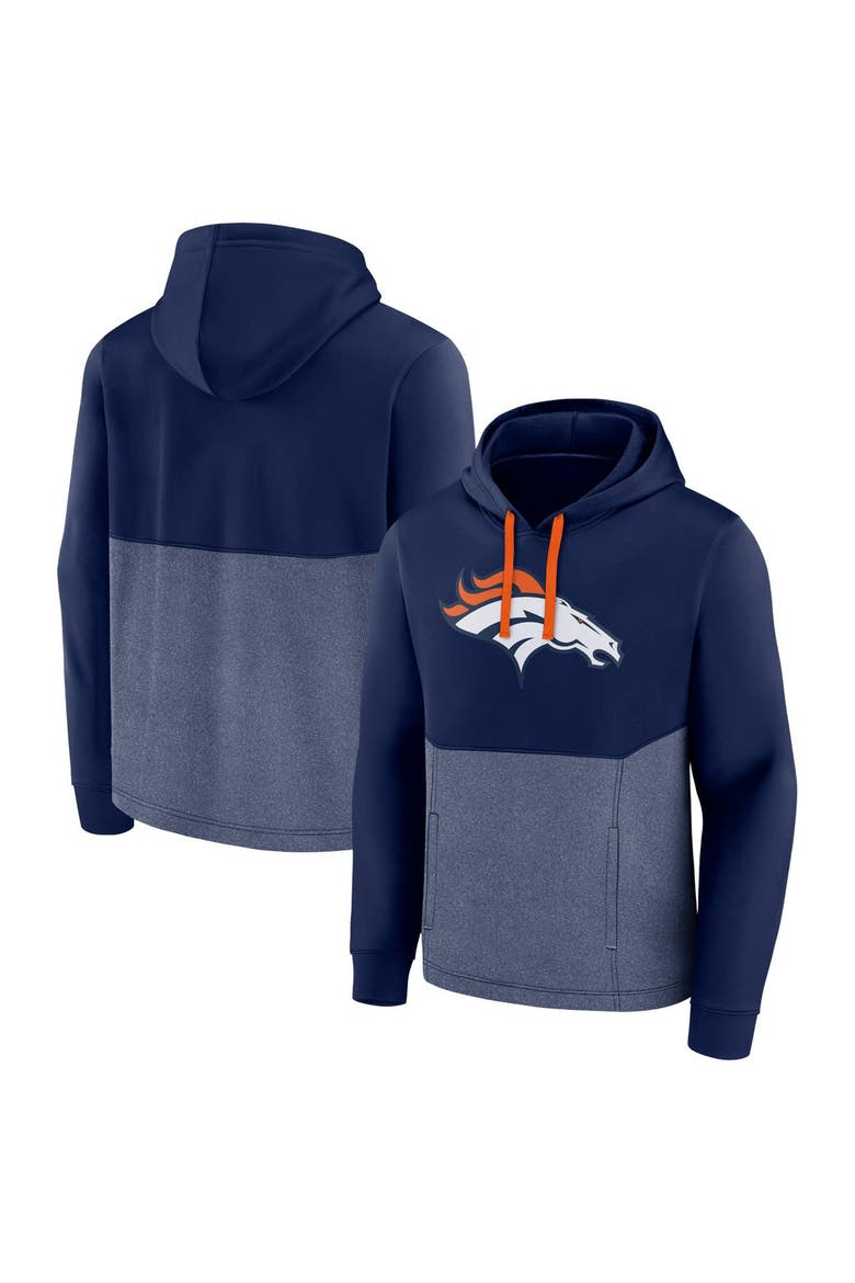Men's Fanatics Branded Navy Denver Broncos Winter Camp Pullover Hoodie, Main, color, Navy