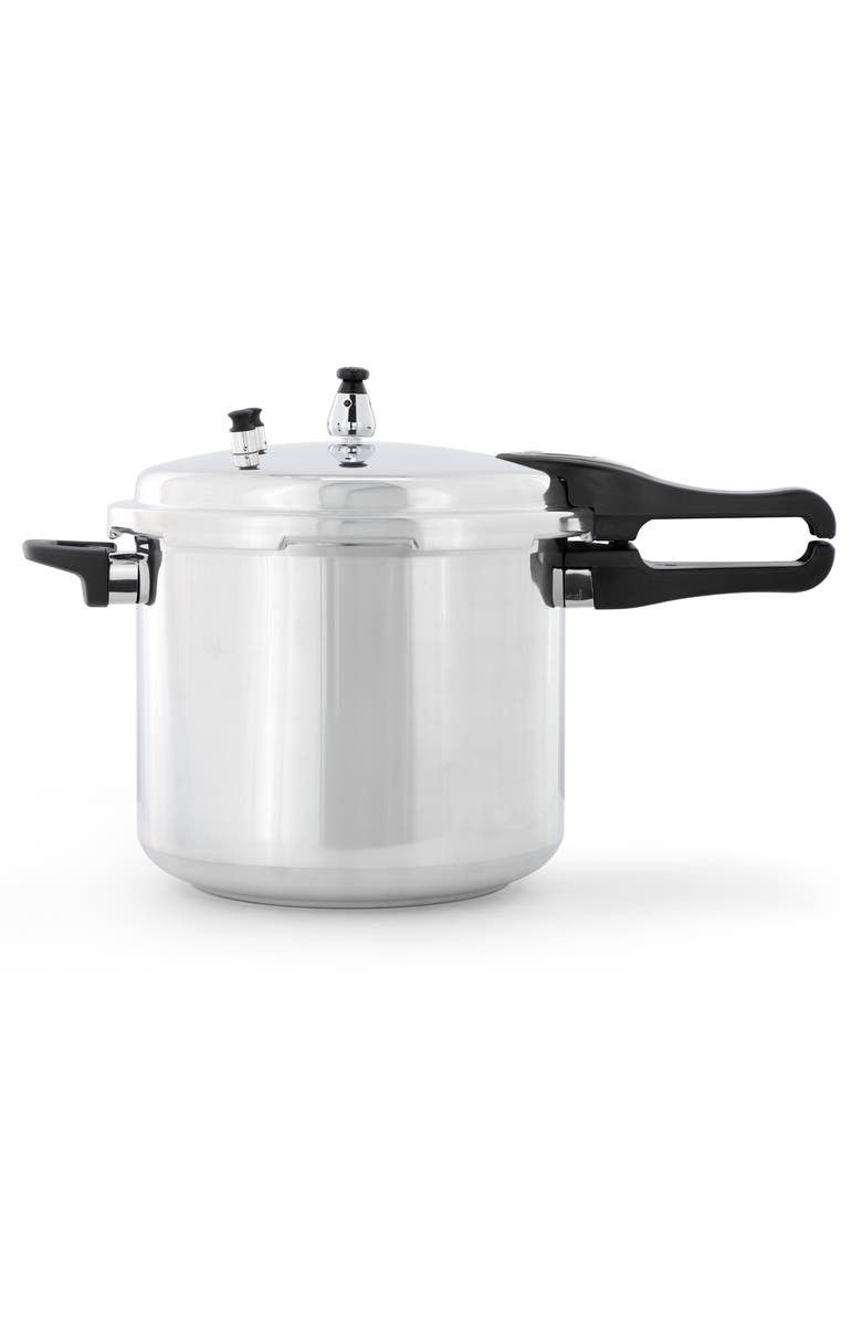 Megachef 9.5 Quart Induction and Stovetop Pressure Cooker with Steamer, Alternate, color, Silver