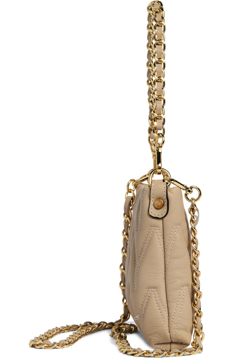 VALENTINO BY MARIO VALENTINO Vanille Diamond Quilted Leather Shoulder Bag, Alternate, color, Ice( Ivory)