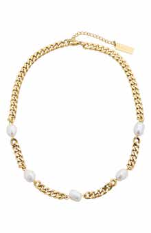 st. Moran Freshwater Pearl Station Necklace