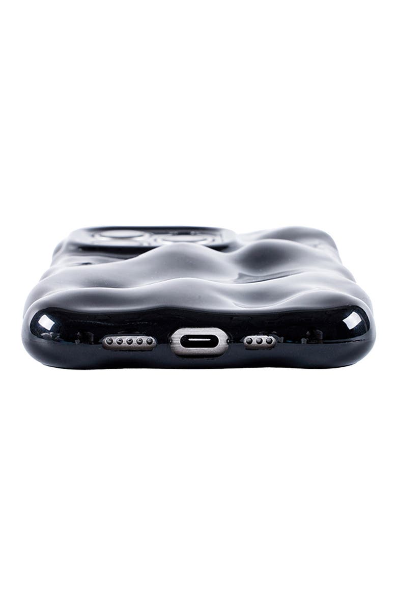 Glossy Bubbles iPhone 15 Pro Max Case, Alternate, color, BLACK
