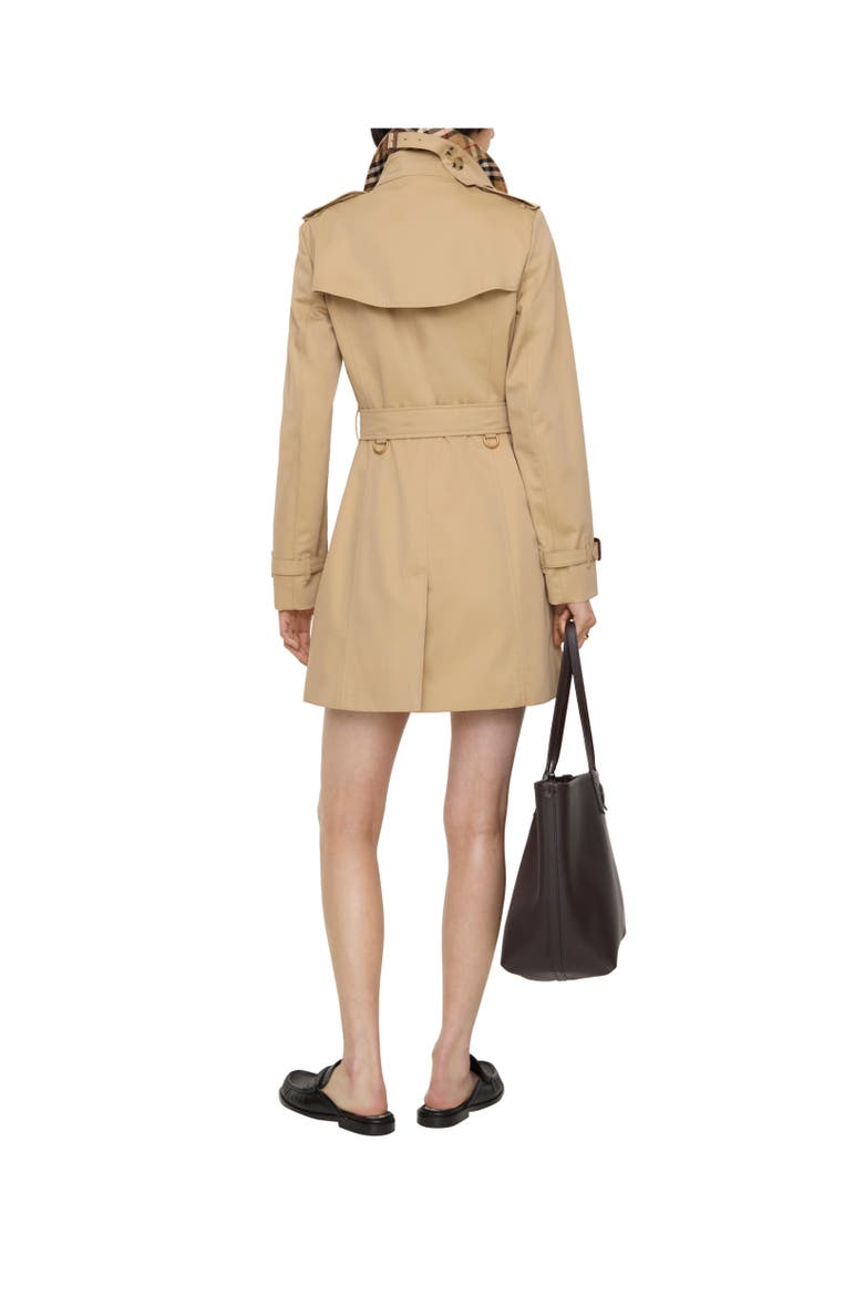 Short Chelsea Heritage Trench Coat, Alternate, color, Honey beige