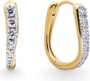 Monica Vinader Riva Pavé Lab Grown Diamond Small Hoop Earrings