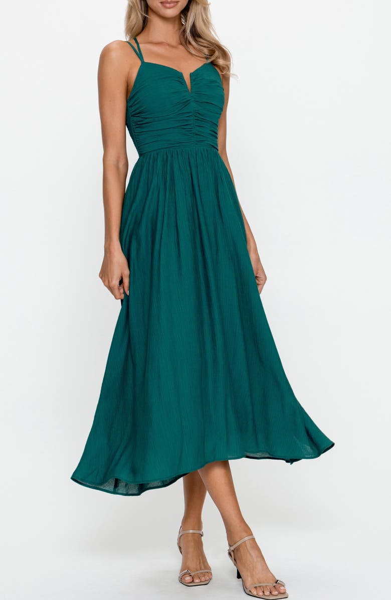 PS By Cupshe Smocked Strappy Midi Dress, Alternate, color,