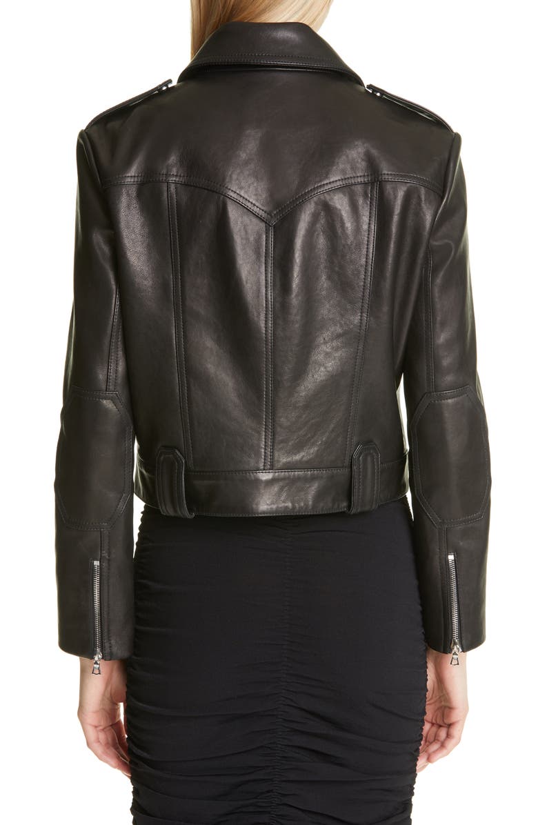 Khaite Corey Leather Jacket, Alternate, color, 