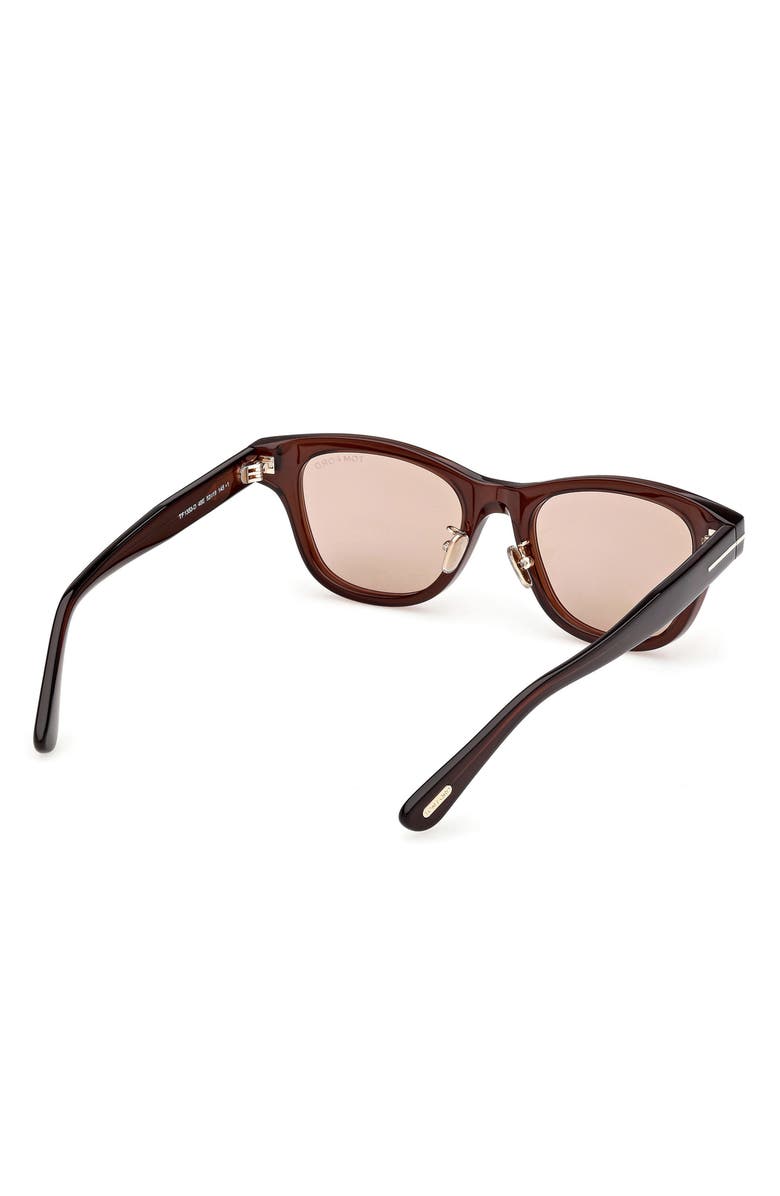 TOM FORD 52mm Square Sunglasses, Alternate, color, Shiny Dark Brown / Brown