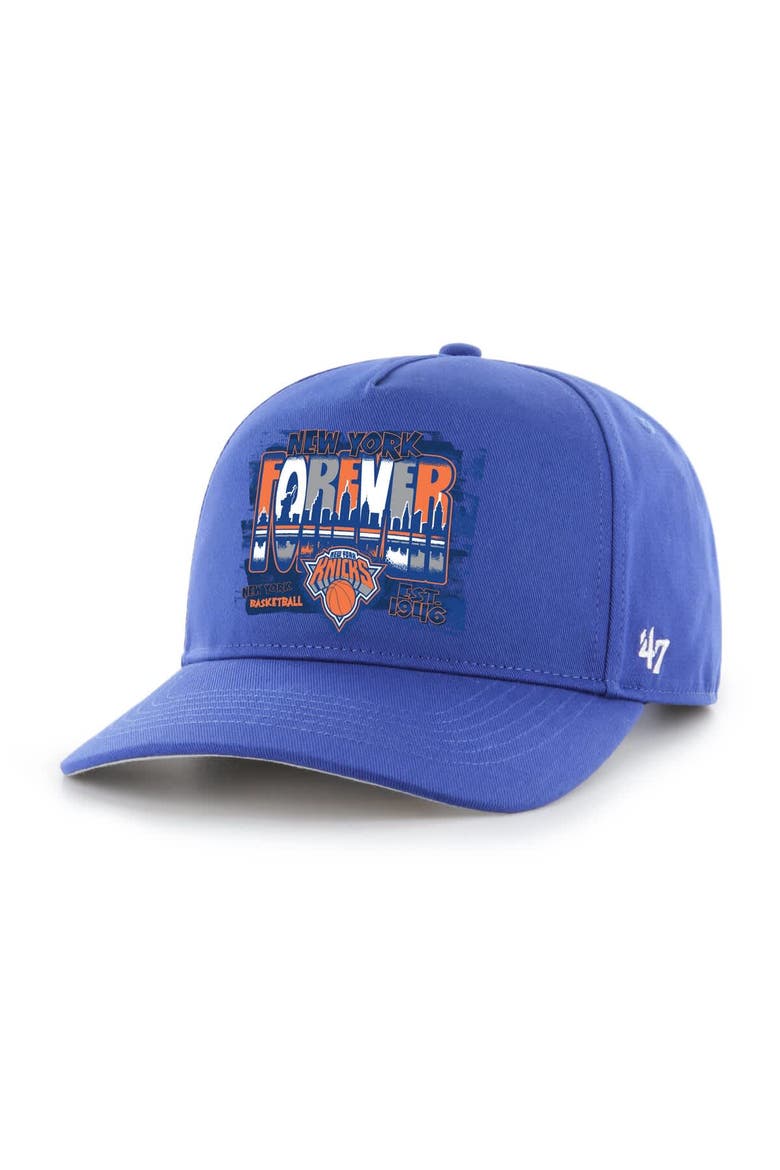 Men's '47 Blue New York Knicks Solid Hitch Adjustable Hat, Main, color, Blue