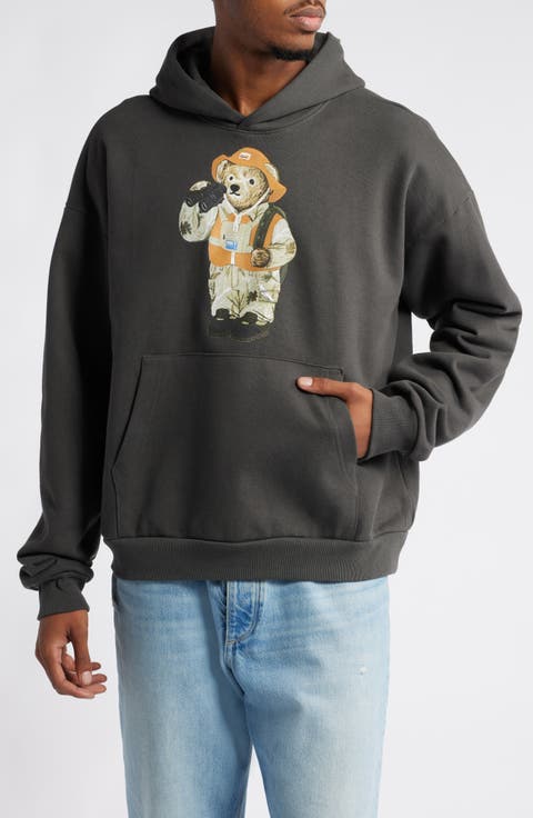 Hunter Bear Cotton Hoodie