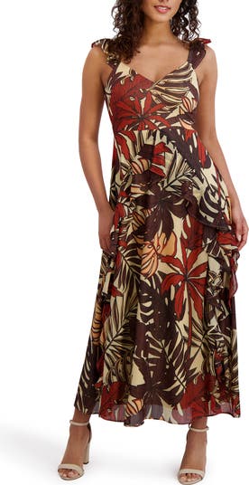 chiffon midi cocktail dress Ever-Pretty Sleeveless Halter Neck Chiffon Midi Summer Formal Wedding Guest Dress with A-Line