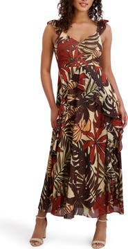 Siena Printed Chiffon Midi Dress