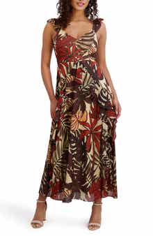 Siena Printed Chiffon Midi Dress