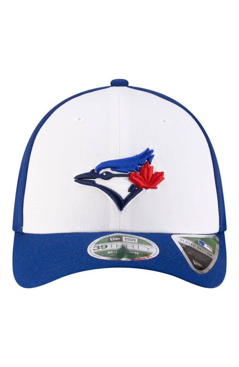 New Era Men's New Era  White/Royal Toronto Blue Jays Player Replica 39THIRTY M-Crown Flex Hat, Alternate, color, White