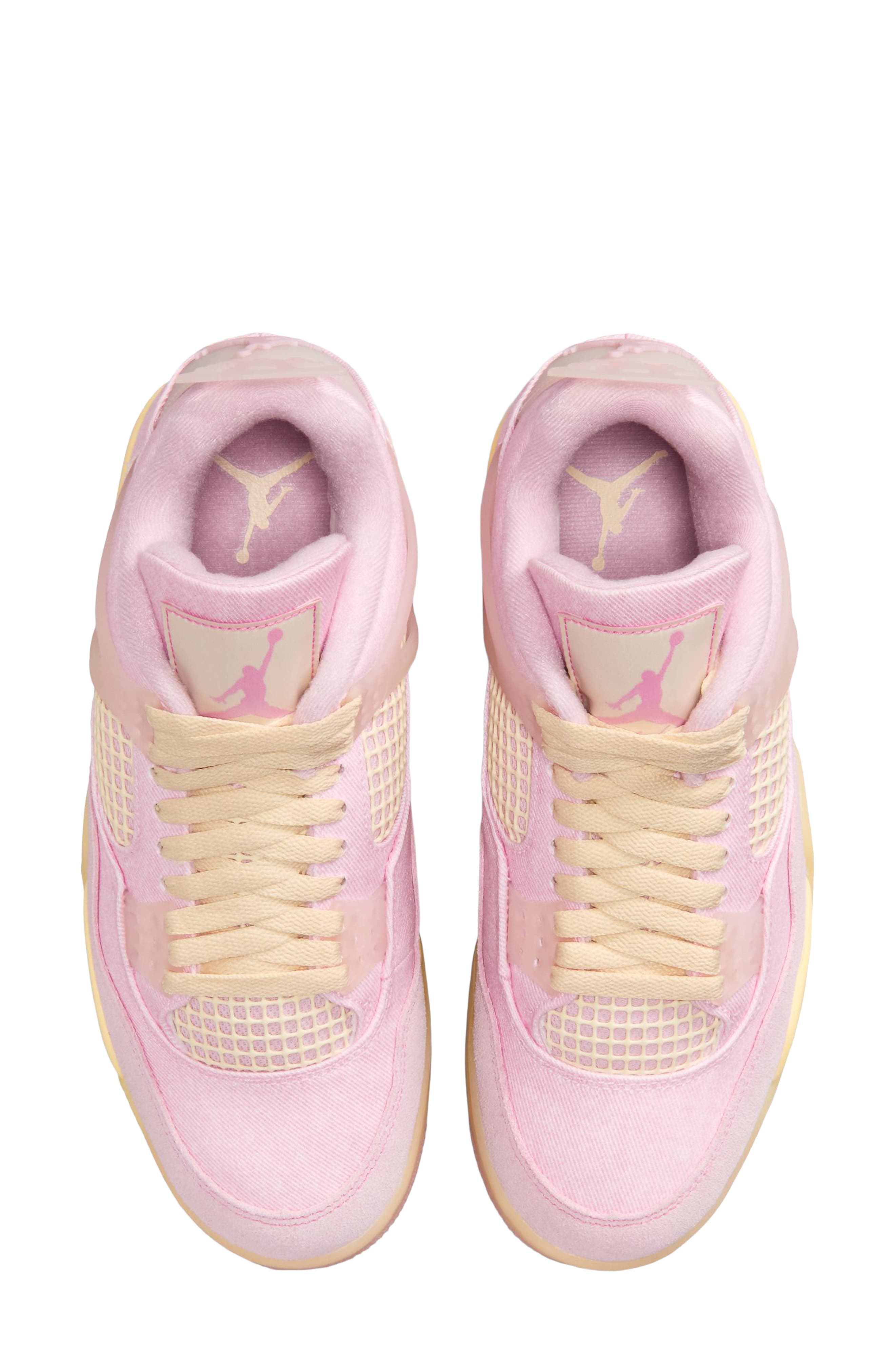 Jordan Air Jordan 4 Retro Basketball Sneaker, Alternate, color, Pearl Pink/ Iced Carmine
