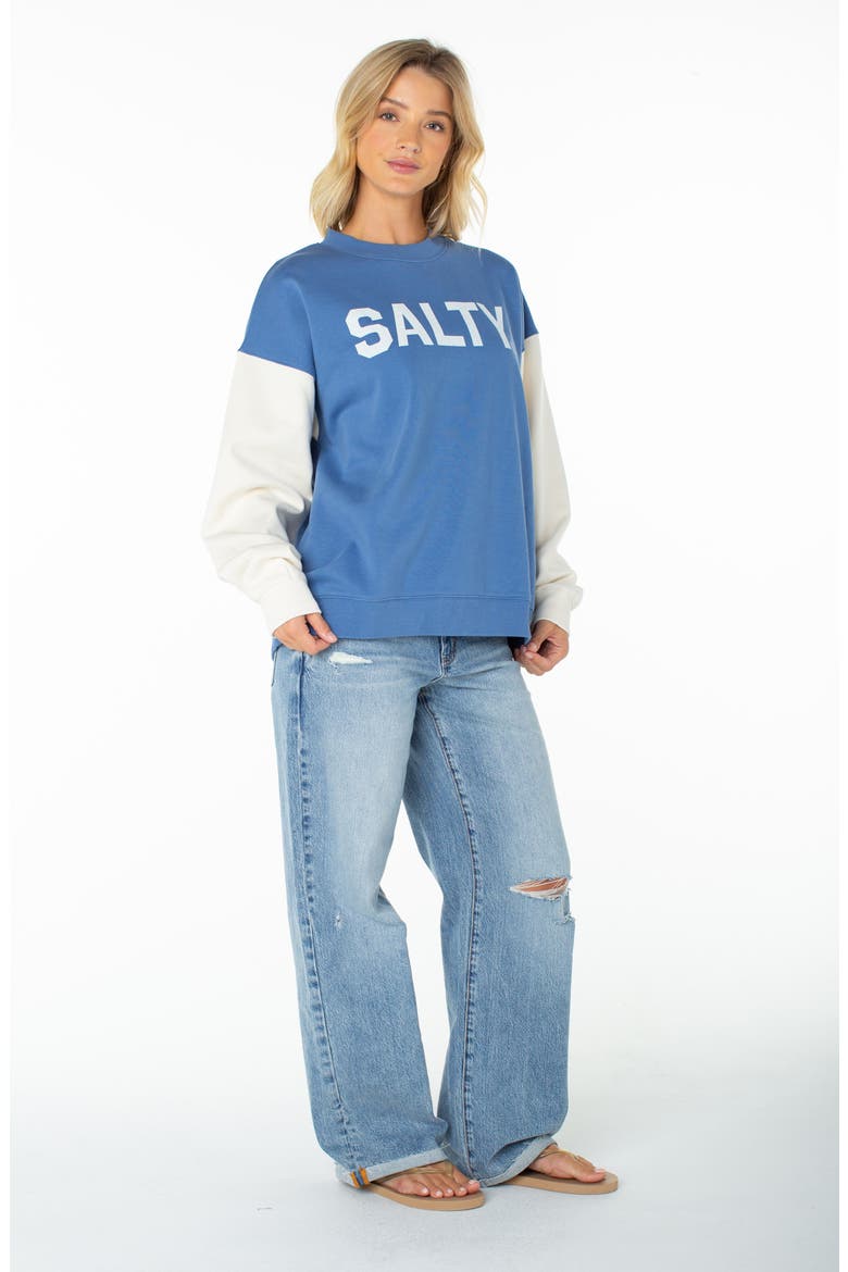 Lineup Contrast Crewneck Sweatshirt, Alternate, color, DUTCH BLUE
