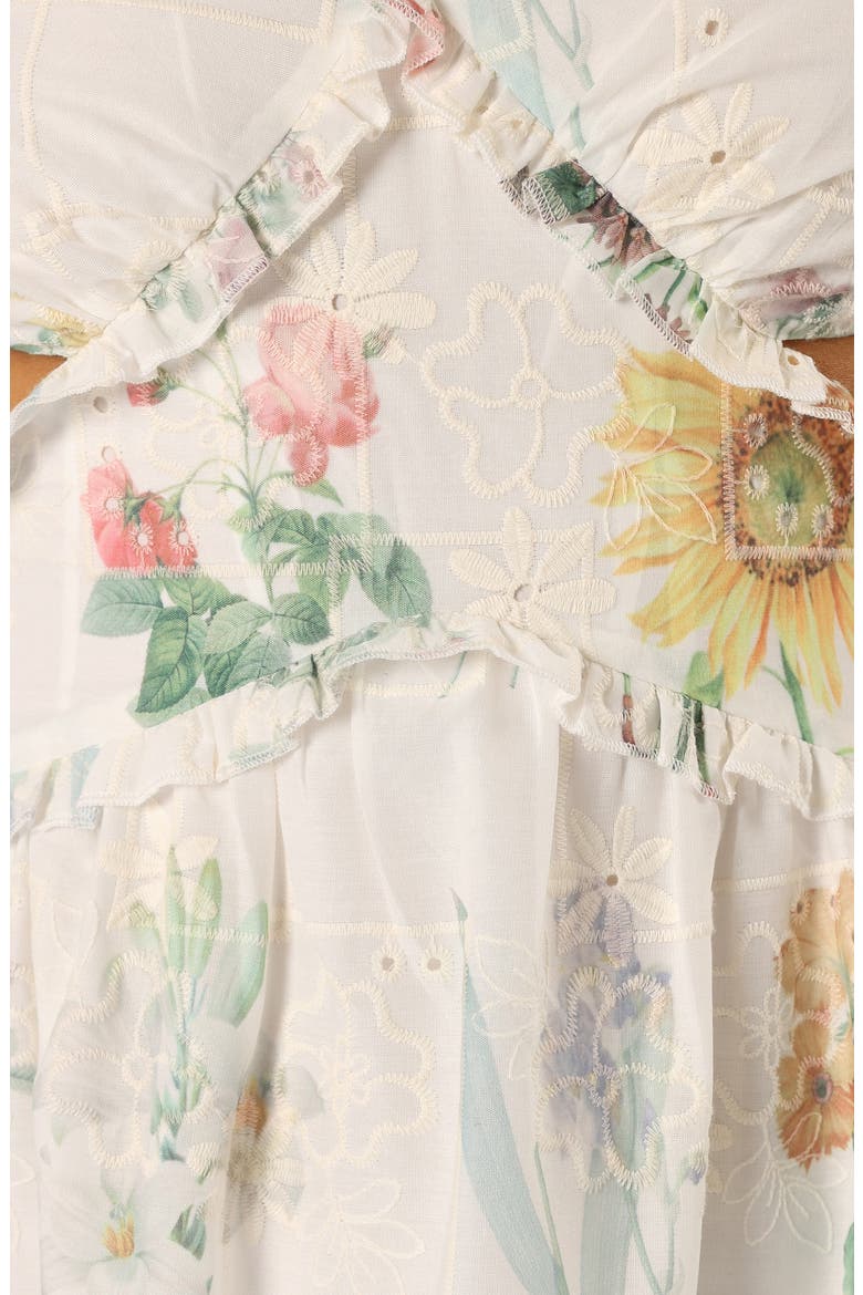 Jemima Floral Eyelet Cutout Maxi Dress, Alternate, color, FLORAL