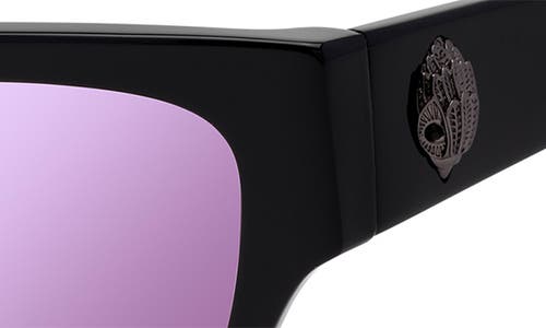 Kurt Geiger Rectangular Sunglasses, 60mm In Black/rainbow Fl