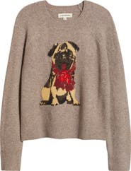 Lucky Brand Cloud Soft Pug Intarsia Sweater