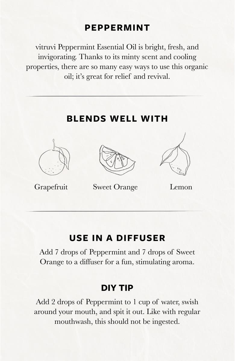 Vitruvi Peppermint Essential Oil, Alternate, color, 