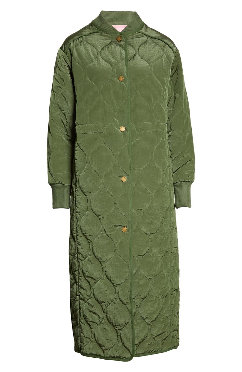 Ted Baker London Avverrii Quilted Long Bomber Coat, Alternate, color, 