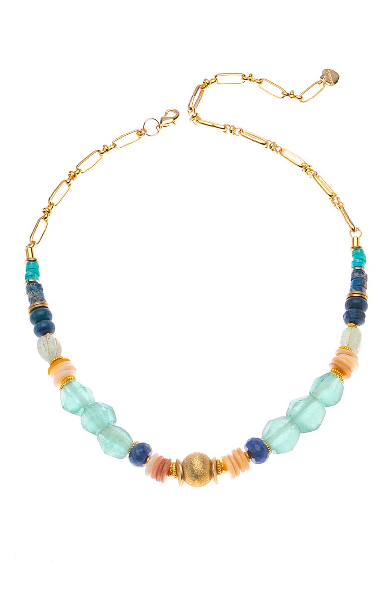 Nakamol Chicago Semiprecious Stone Collar Necklace, Main, color,