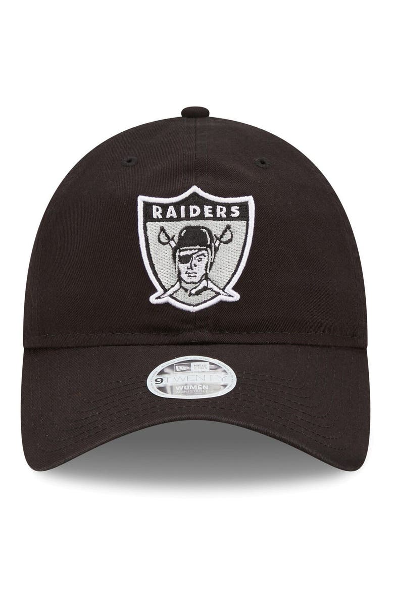 New Era Women's New Era Black Las Vegas Raiders Core Classic 2.0 Throwback 9TWENTY Adjustable Hat, Alternate, color, 