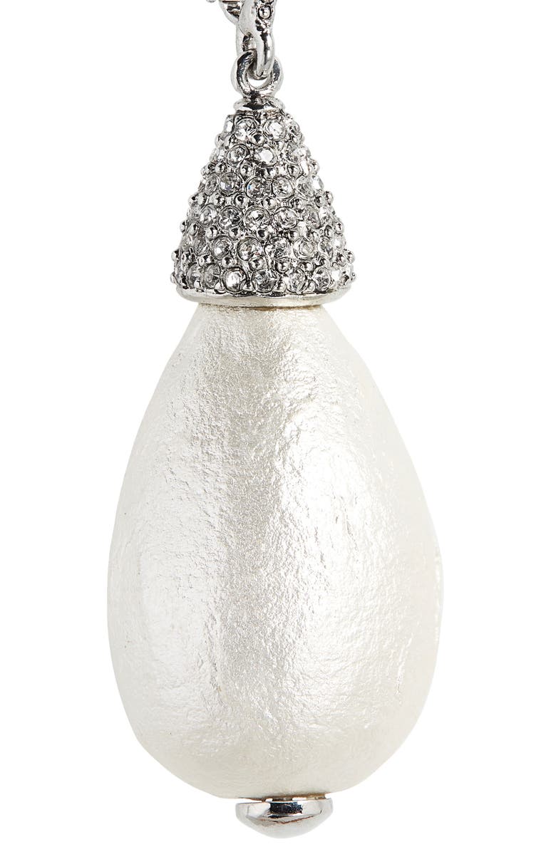 Oscar de la Renta Imitation Pearl Drop Earrings, Alternate, color,