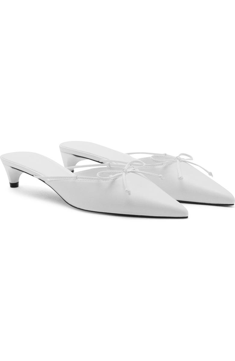 MANGO Pointed Toe Pump, Main, color, White