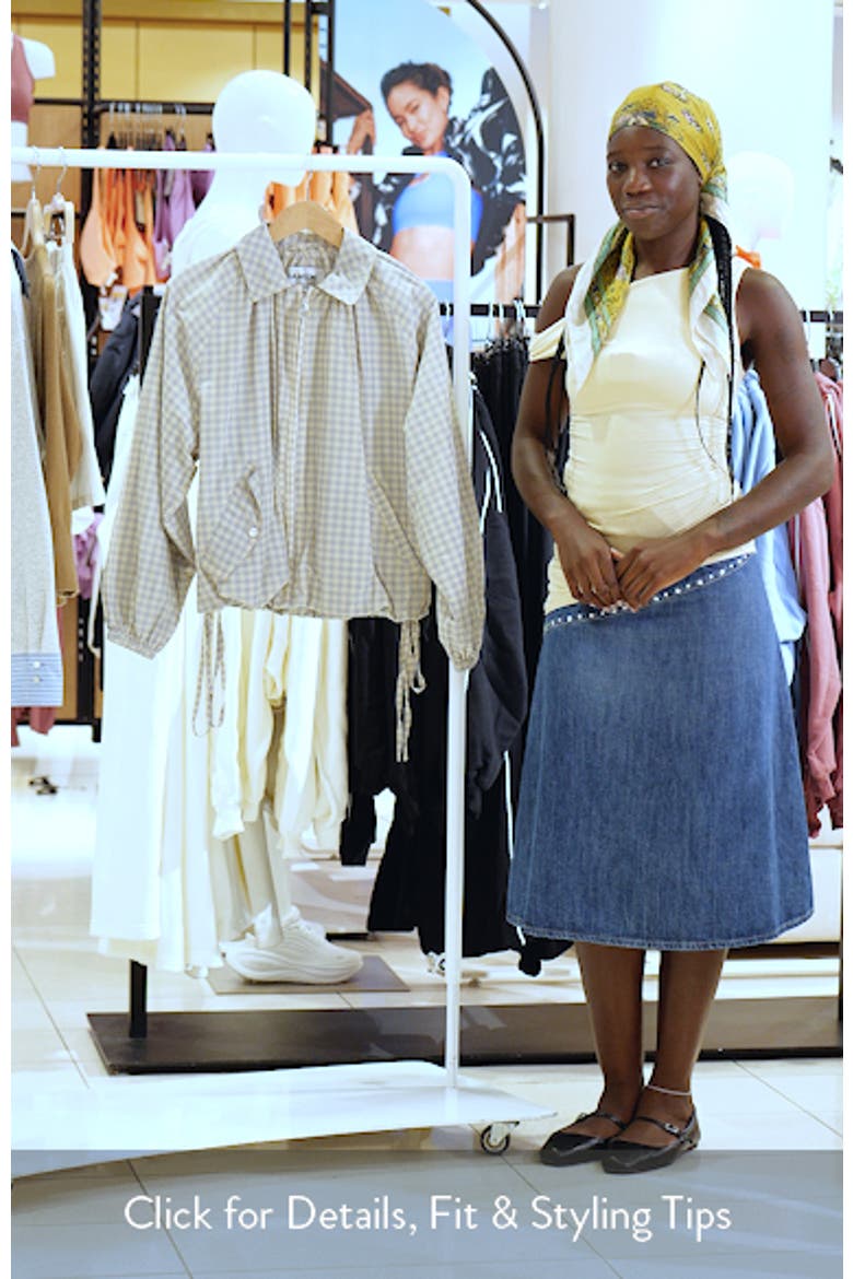 Lailah Gingham Lightweight Bomber Jacket video