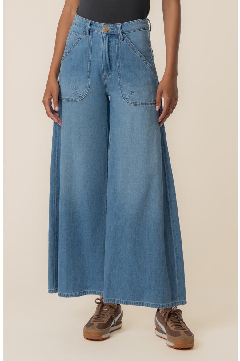 Blake High Waist Super Wide Leg Jeans, Main, color, SIMULATED