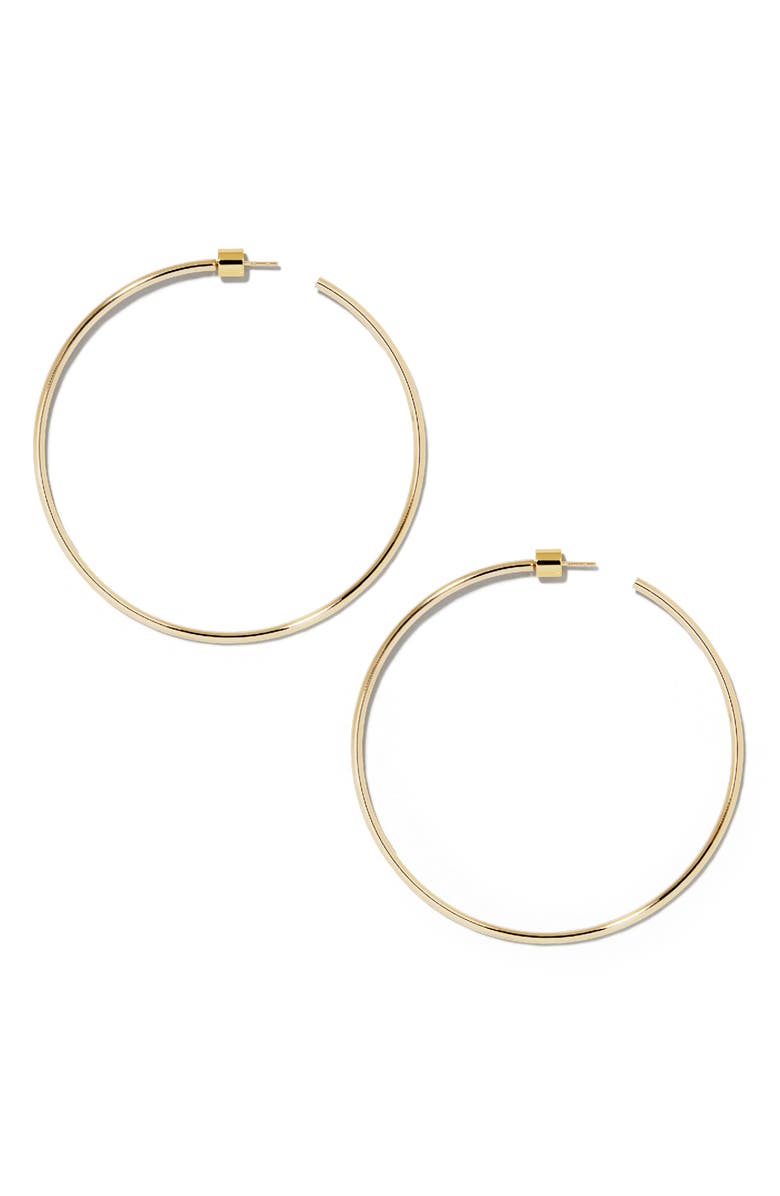 Jennifer Fisher Thread Hoops, 2.5-Inch, Main, color, Gold