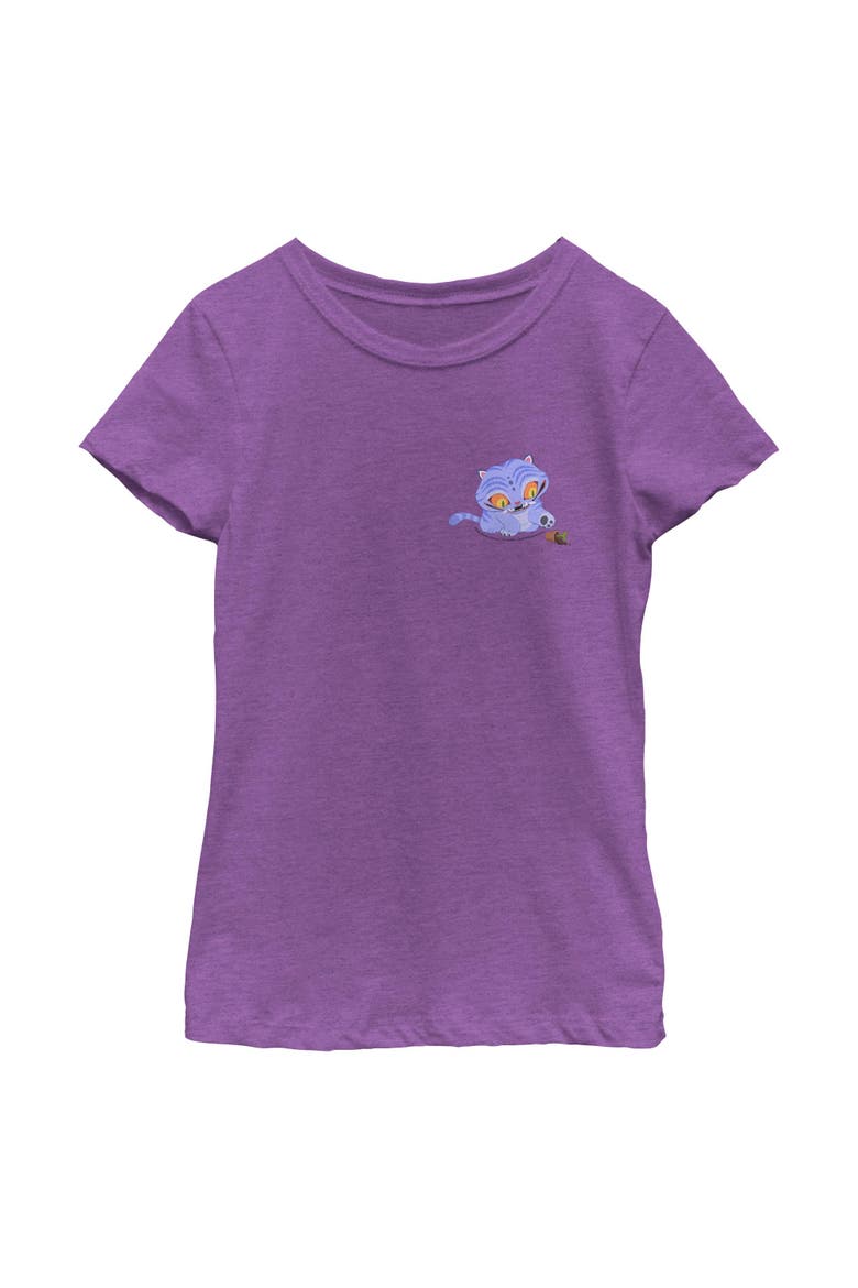 Girl's KPop Demon Hunters Mischievous Derpy Pocket  Graphic T-Shirt, Main, color, Purple Berry