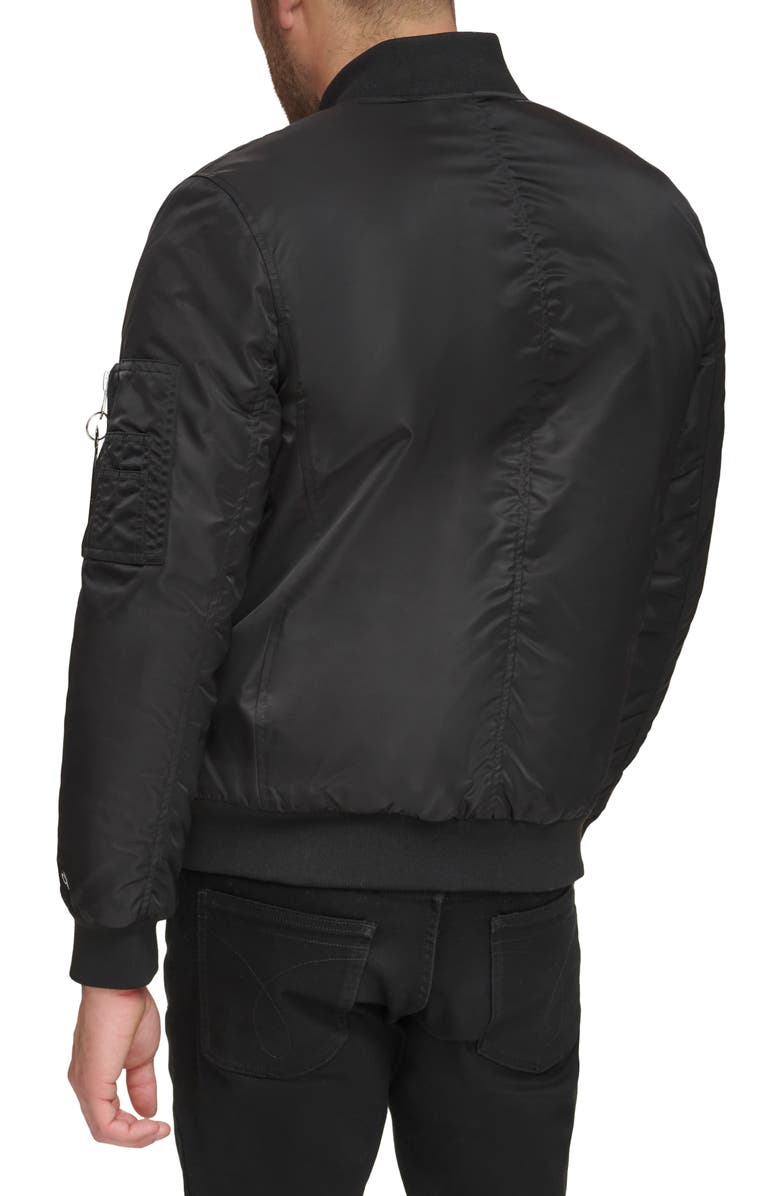 Calvin Klein Satin Bomber Jacket, Alternate, color, 