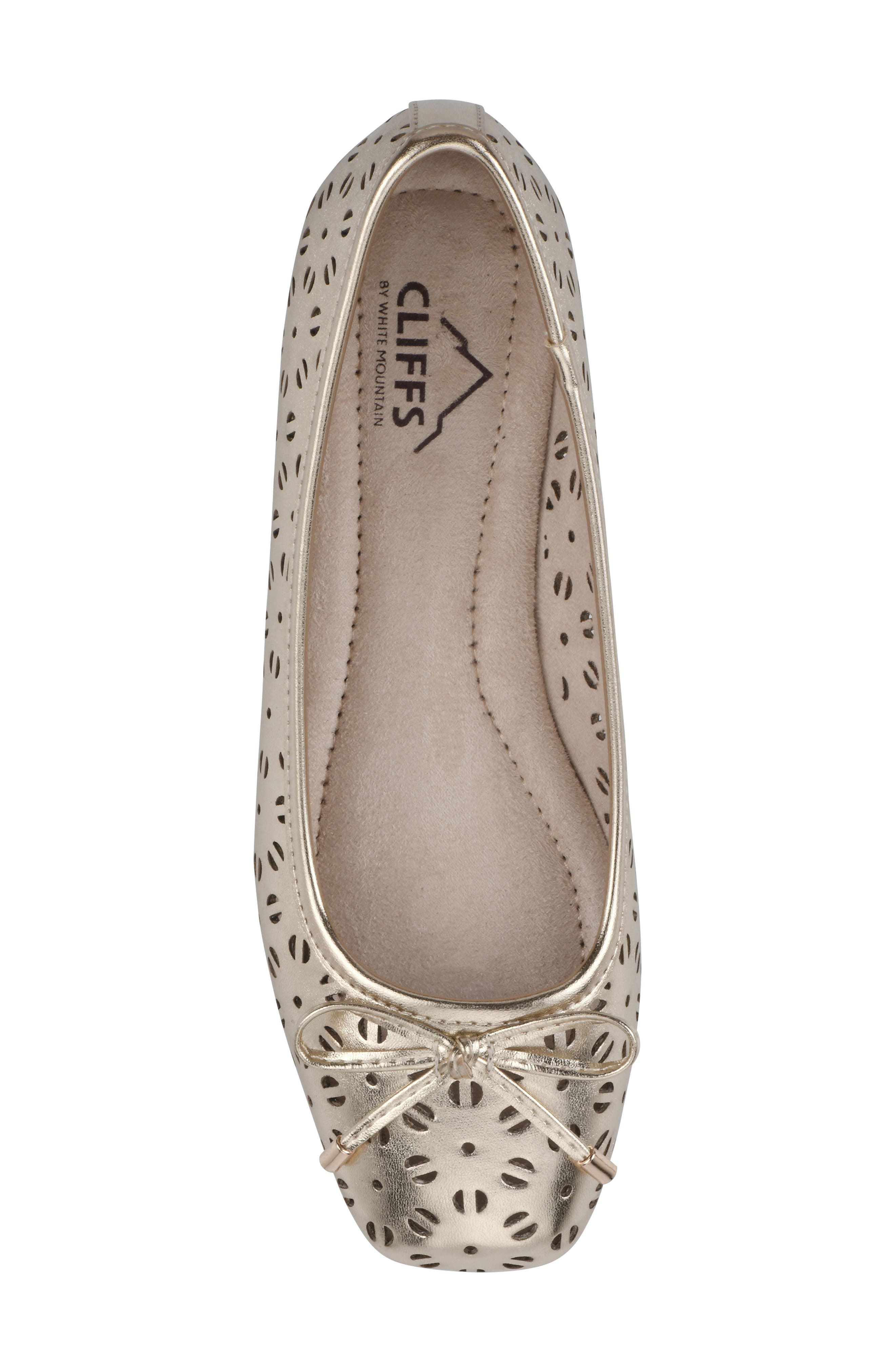 Bessa Square Toe Flat, Alternate, color, PLATINO/ METALLIC/ SMOOTH