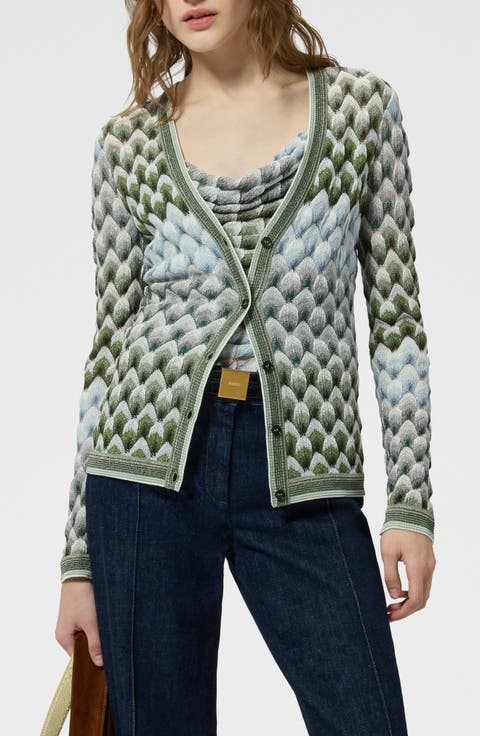Metallic Lace Stitch Cardigan