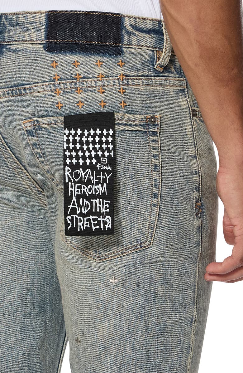 Ksubi Van Winkle Stagelight Metalik Skinny Jeans, Alternate, color, 