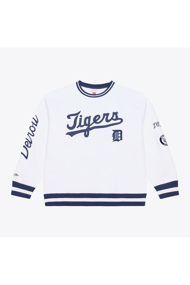 Men's Mitchell & Ness  White Detroit Tigers Arctic Fleece Sweatshirt, Main, color, White