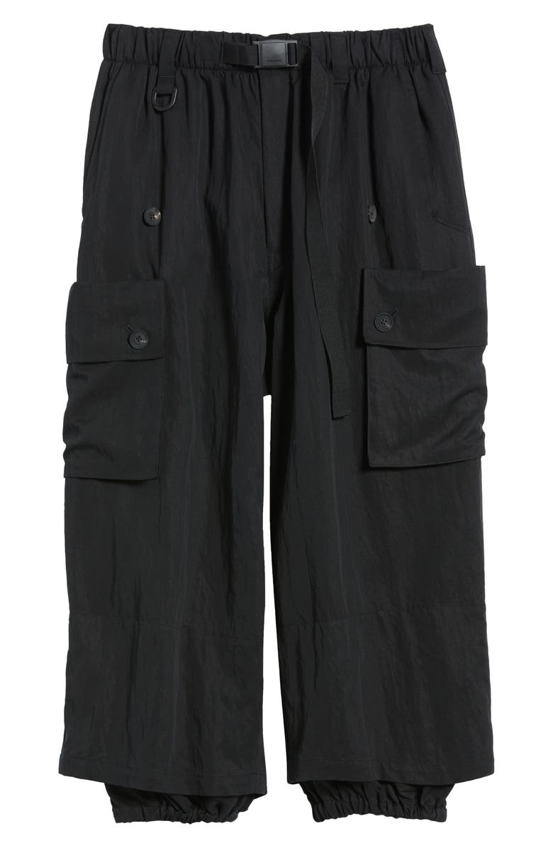 Y-3 Belted Washed Twill Cargo Pants, Alternate, color, 