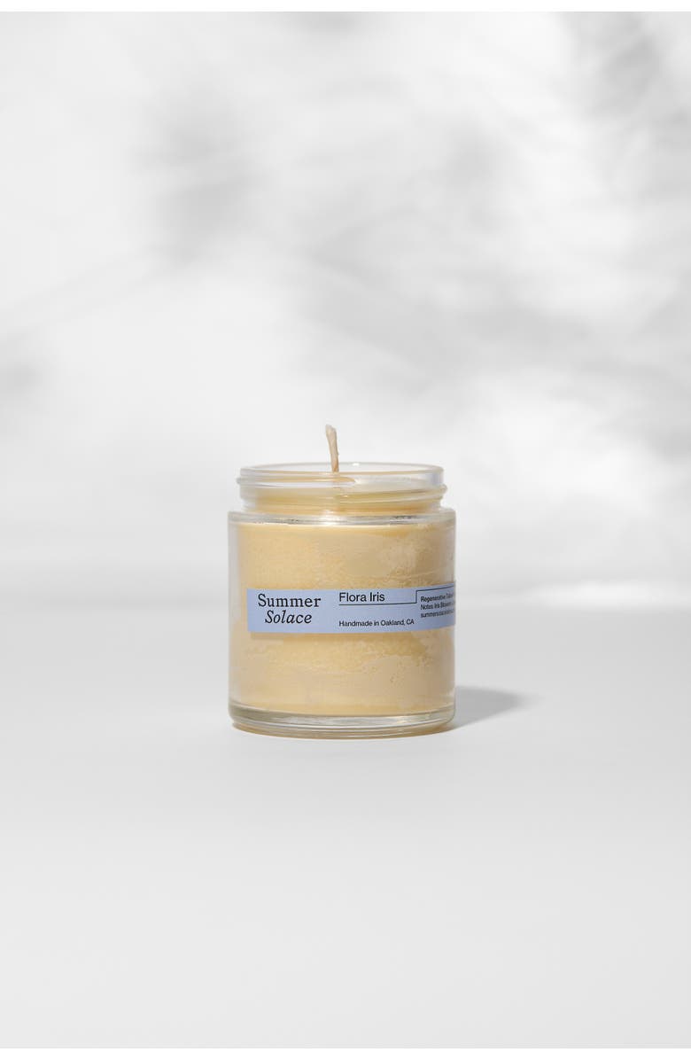Summer Solace Tallow Flora Iris Candle, Main, color, Pale Yellow