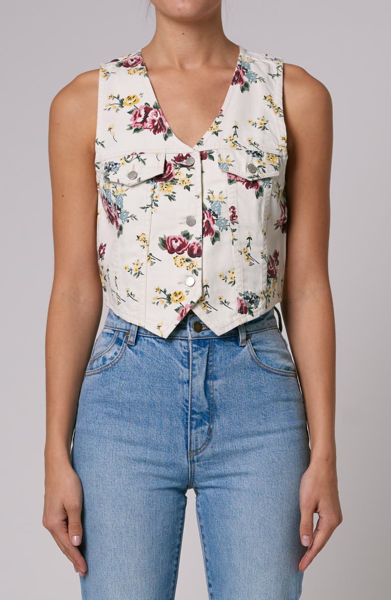 Rolla’s Morgan Floral Denim Vest, Main, color,