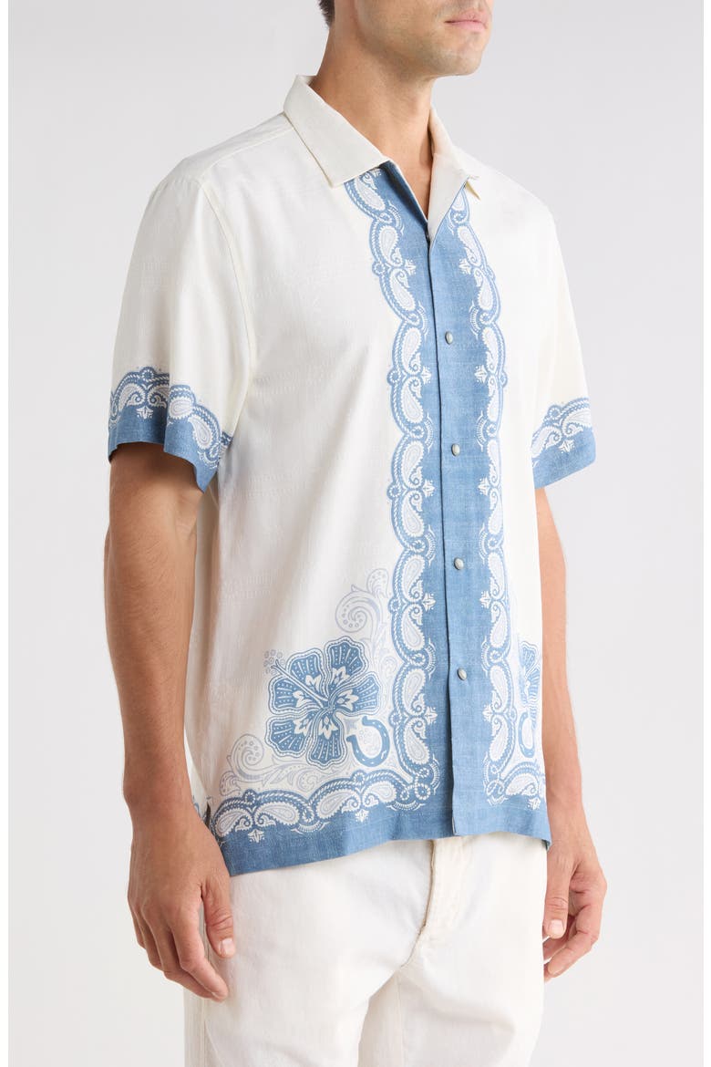 Life of the Rodeo Silk Camp Shirt, Alternate, color, CONTINENTAL