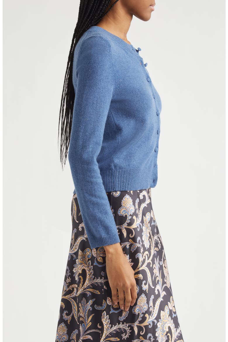 Daro Cashmere Cardigan, Alternate, color, BLUE COAST MELANGE