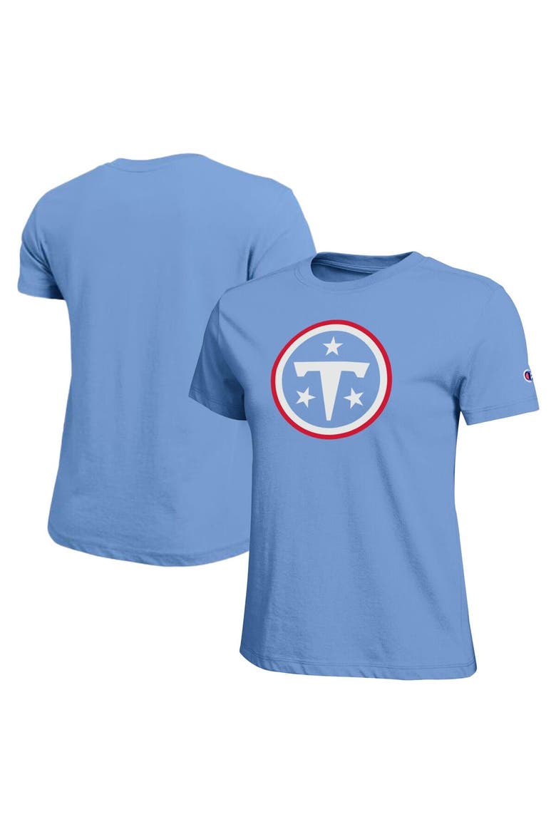 Women's Champion  Light Blue Tennessee Titans Logo T-Shirt, Main, color, Light Blue