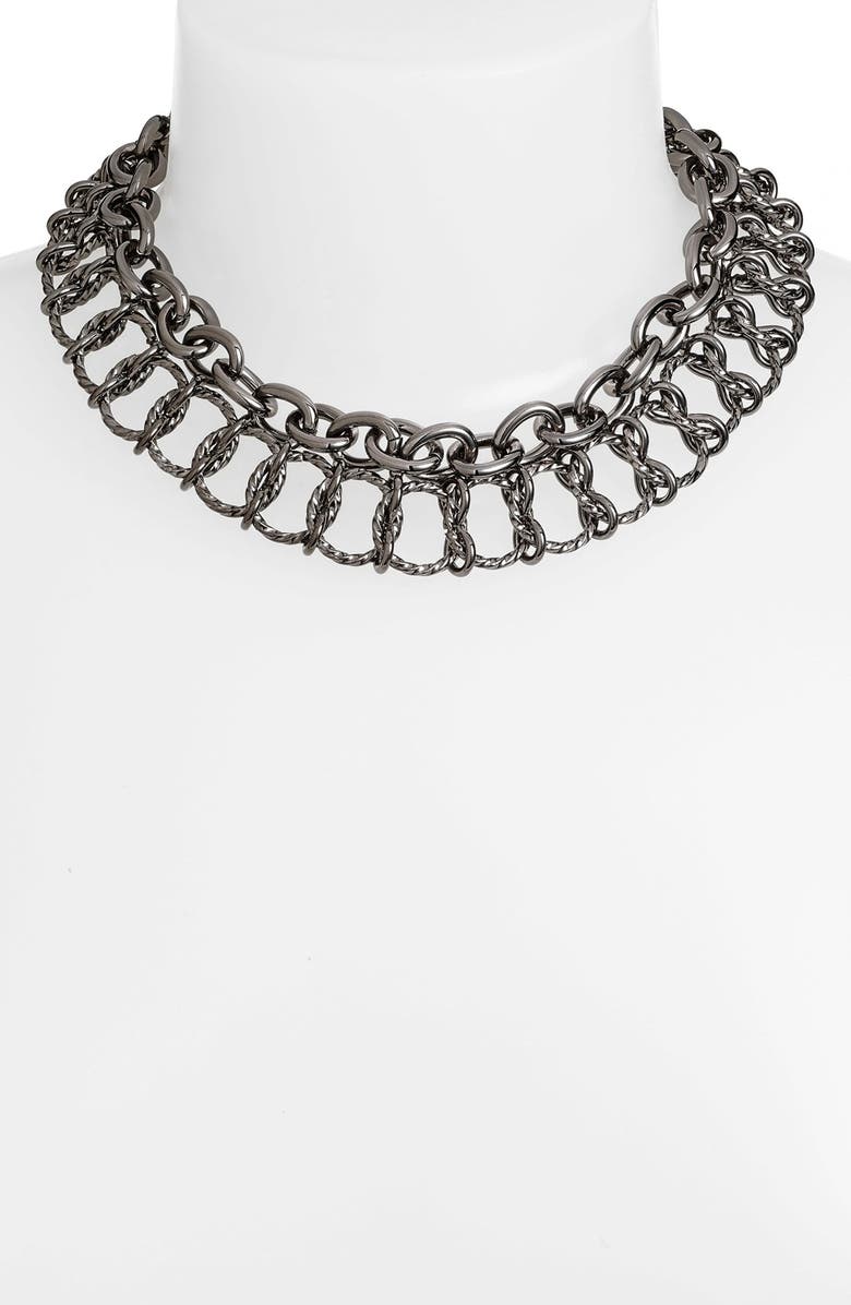 Nordstrom Double Row Link Necklace, Alternate, color, 