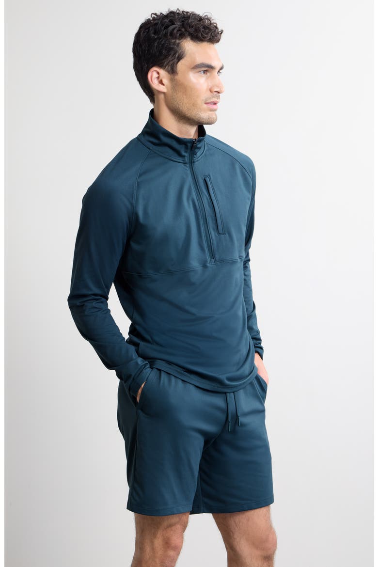 Live-In Half Zip Pullover, Alternate, color, GREEN MAGICAL