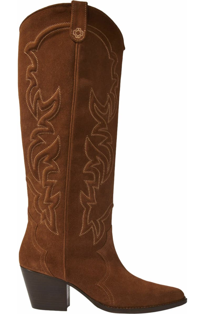 maje Suede cowboy boots, Main, color,